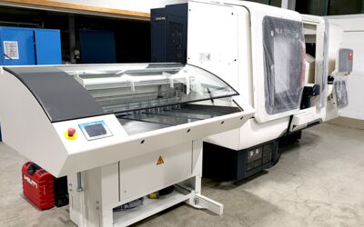 Die neue Maschine an ihrem künftigen Standort bei S&H technics GmbH.