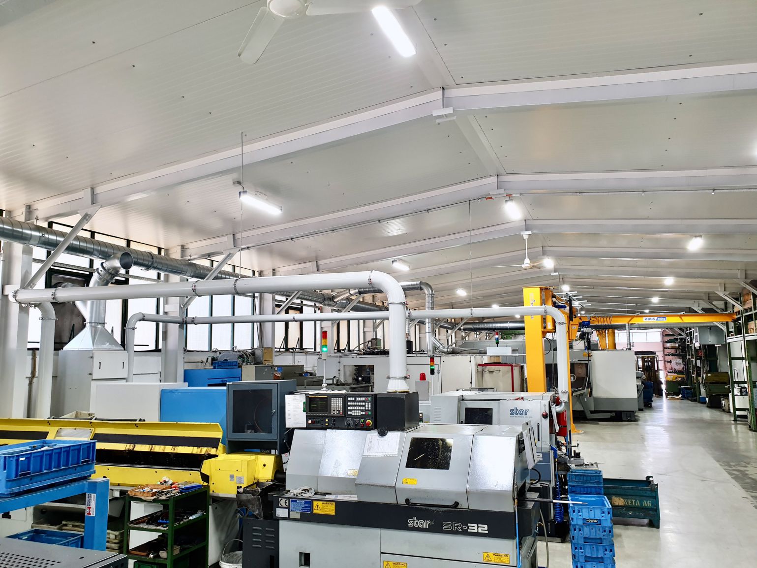 Neu installierte Absauganlage der S&H technics GmbH in Königswalde